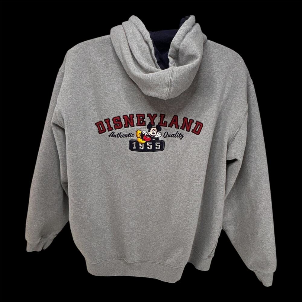 Vintage Disneyland Resorts 1955 Full Zip Hoodie Sz XL Mickey Disney Vacation Y2K - Picture 2 of 11